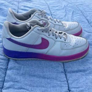 Nike Air Force 1 Hyper Grape Low Sneakers Gradient Pink Size 11
